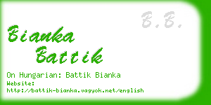 bianka battik business card